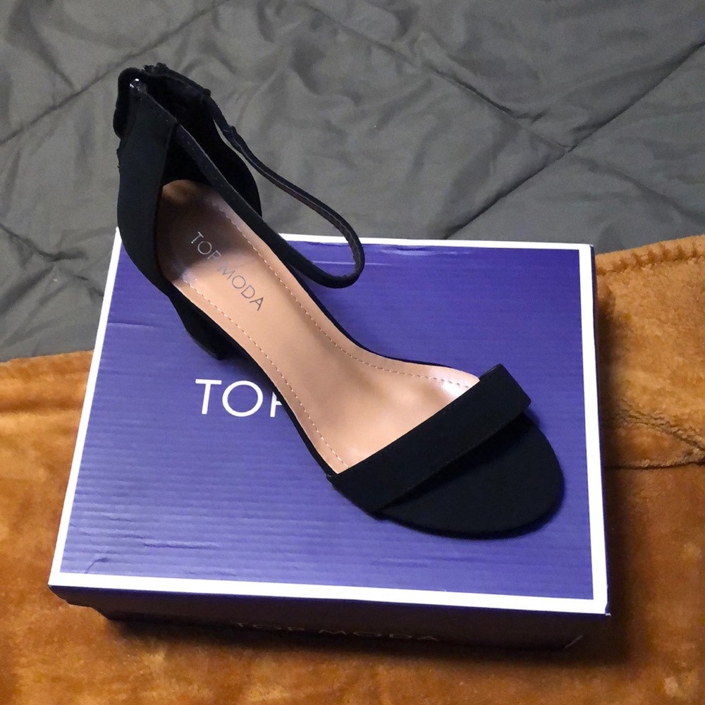 3 in heels black Top Moda heels